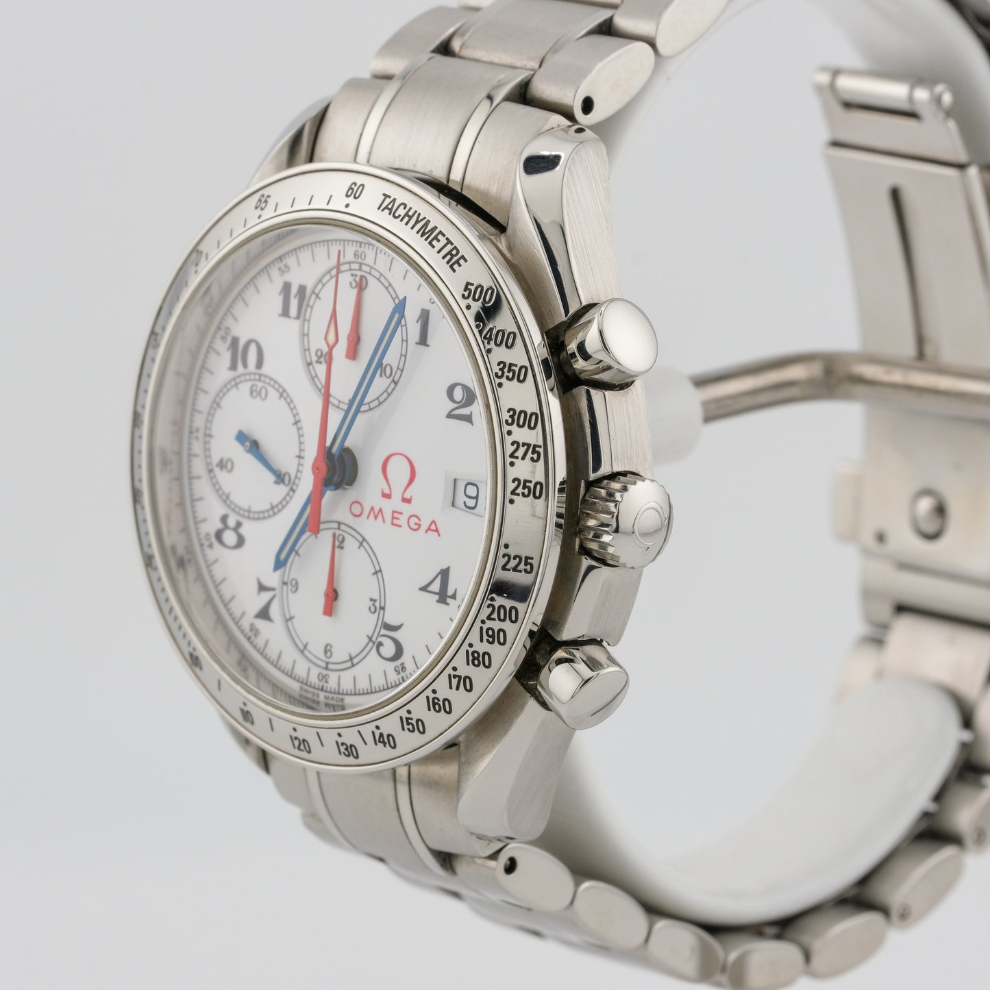 OMEGA SPEEDMASTER CHRONOGRAPH AUTOMATIC OLYMPIC ENAMEL DIAL REF. 175.0084