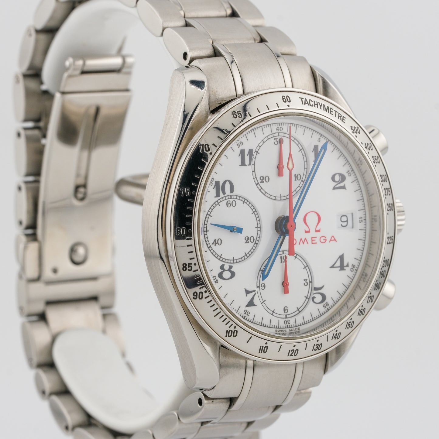 OMEGA SPEEDMASTER CHRONOGRAPH AUTOMATIC OLYMPIC ENAMEL DIAL REF. 175.0084