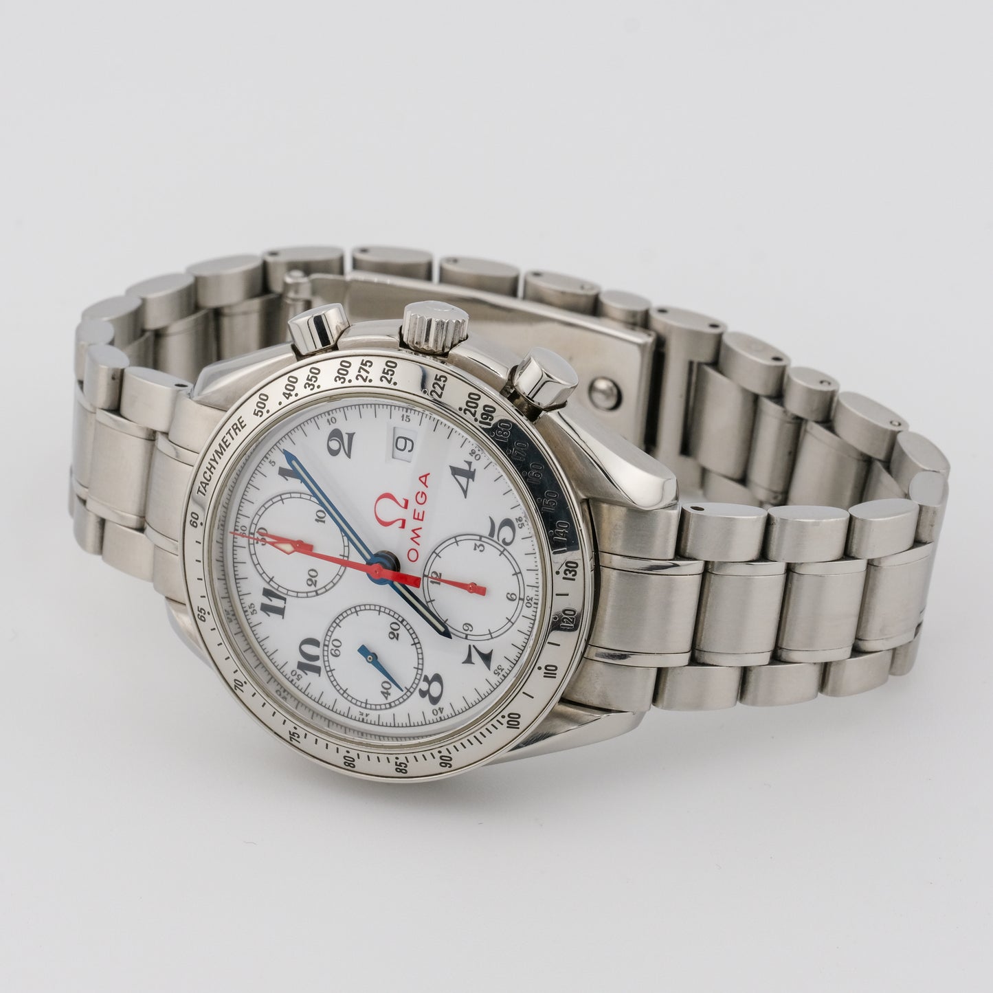 OMEGA SPEEDMASTER CHRONOGRAPH AUTOMATIC OLYMPIC ENAMEL DIAL REF. 175.0084