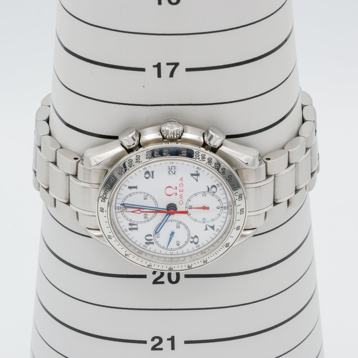 OMEGA SPEEDMASTER CHRONOGRAPH AUTOMATIC OLYMPIC ENAMEL DIAL REF. 175.0084