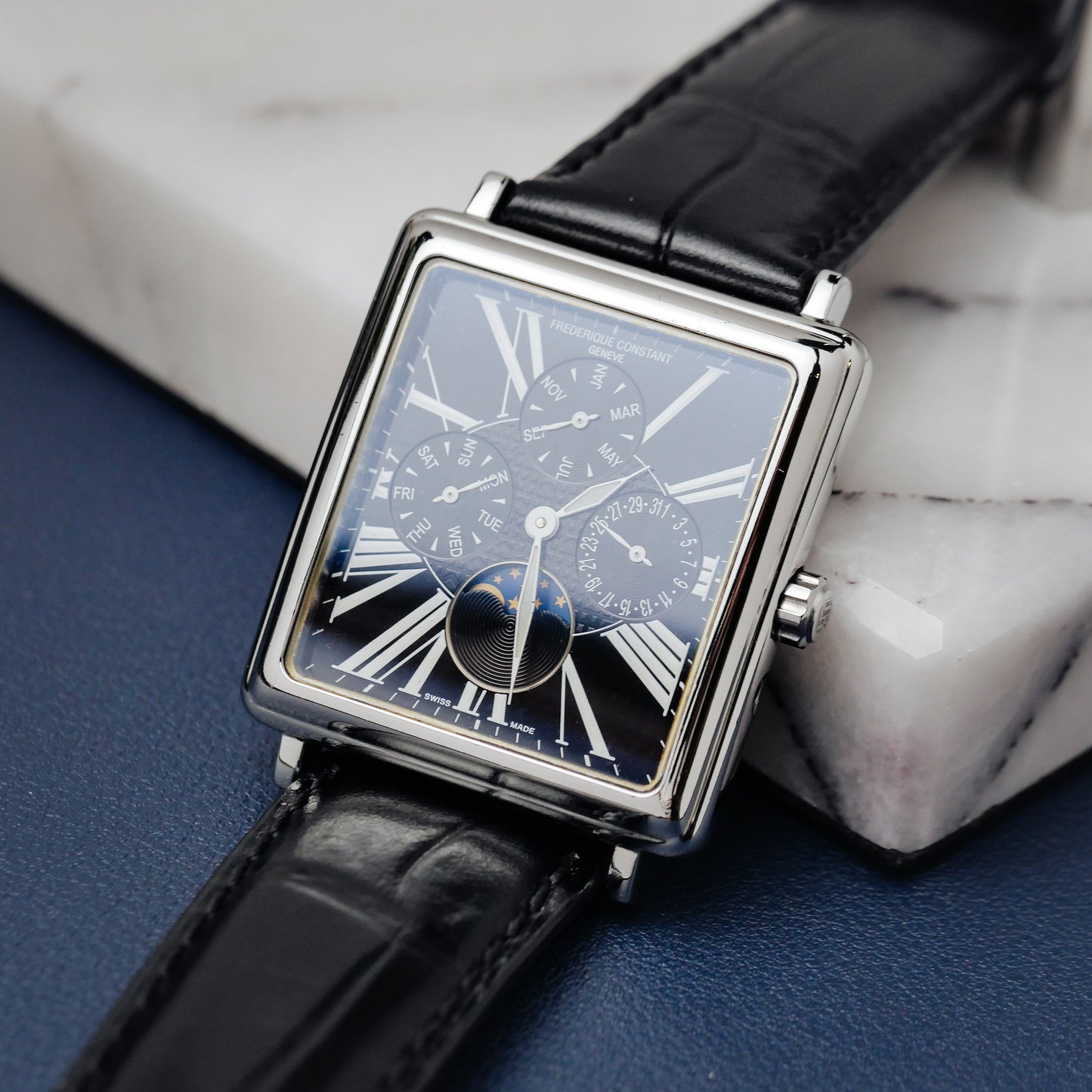 FREDERIQUE CONSTANT CLASSICS CARREE MOONPHASE REF. FC265X3C5/6