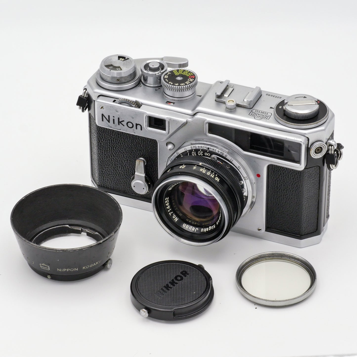 NIKON SP NIPPON KOGAKU + NIKKOR-H.C 50MM F2 RANGEFINDER 6223690