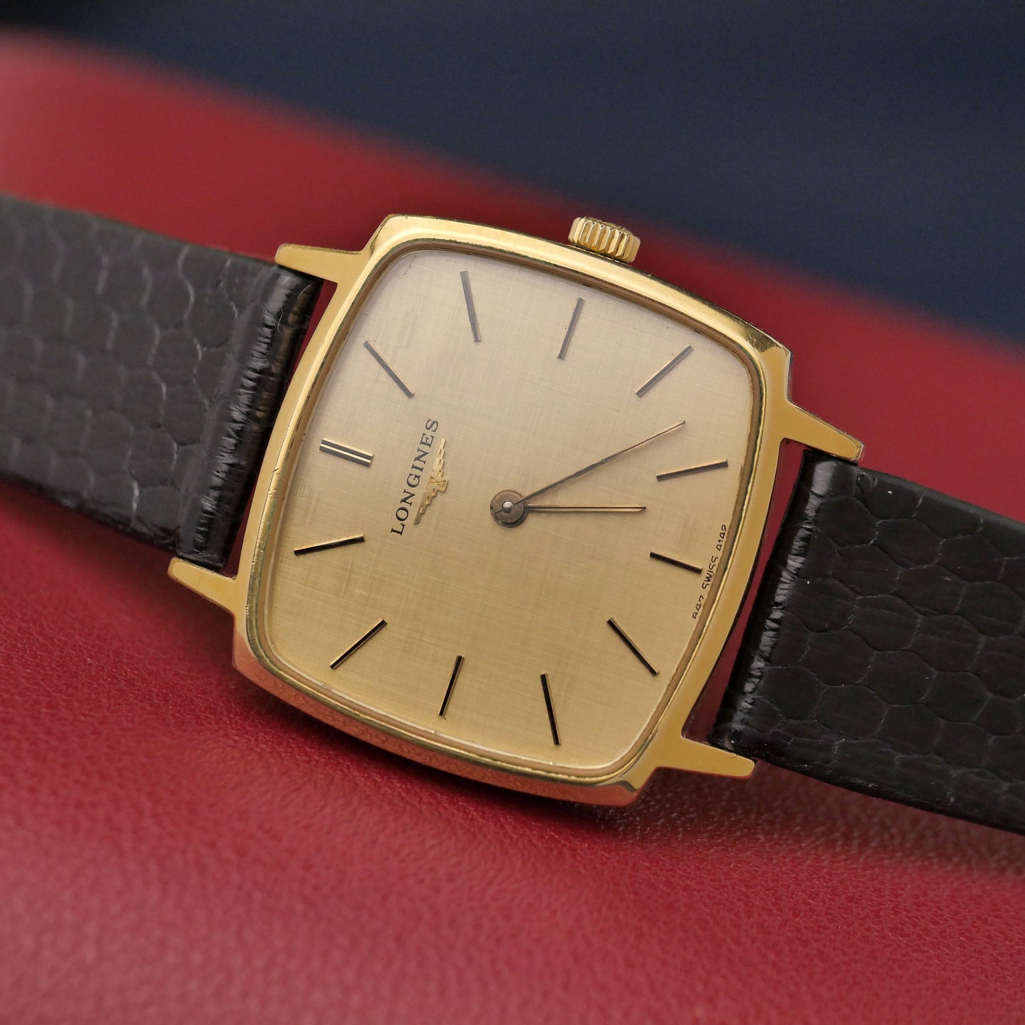 LONGINES FLAGSHIP LINEN GOLD DIAL REF. 4142-1