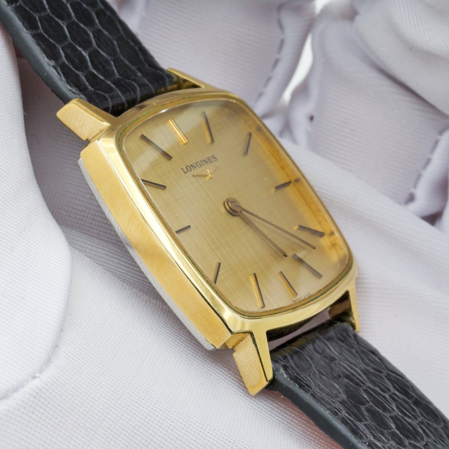 LONGINES FLAGSHIP LINEN GOLD DIAL REF. 4142-1