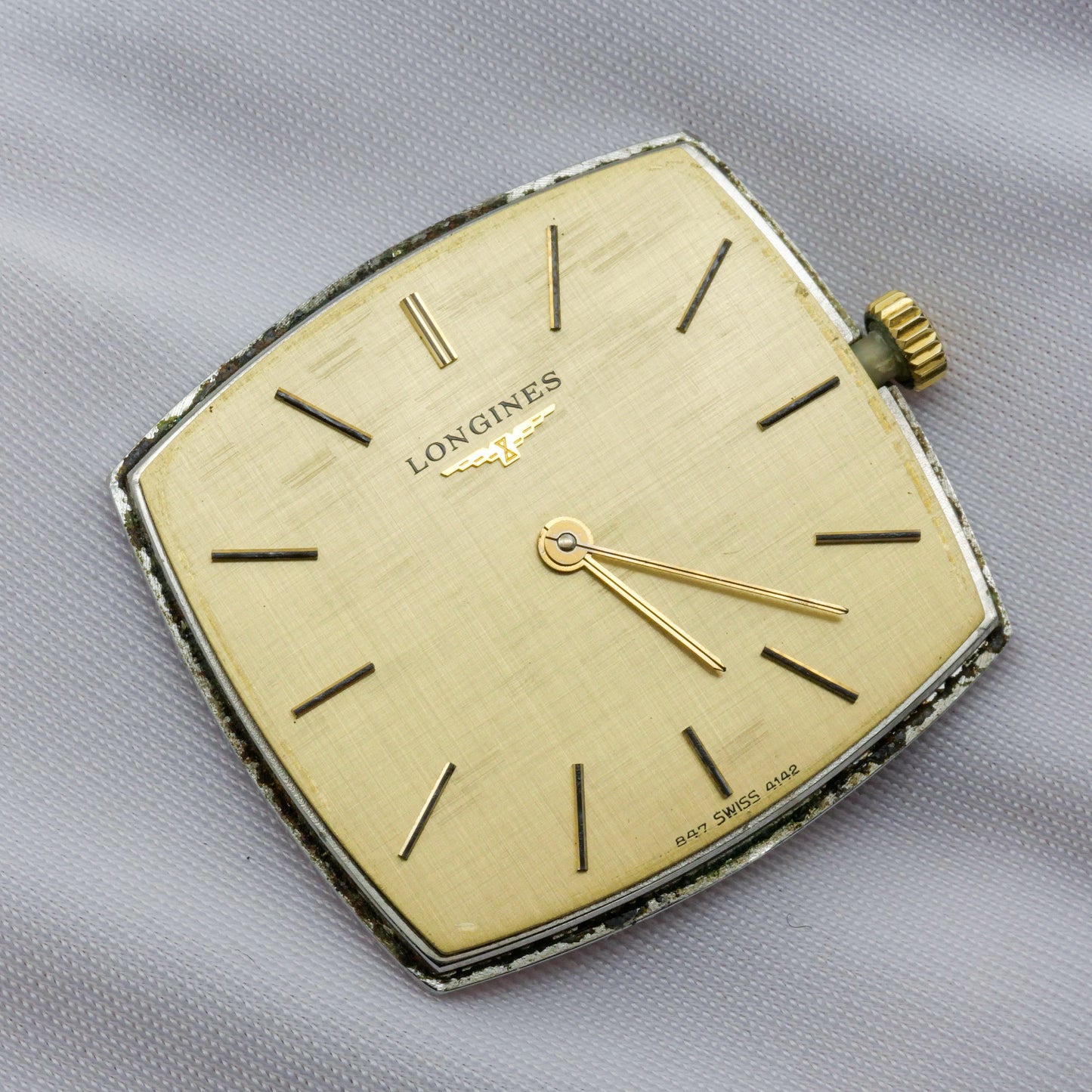 LONGINES FLAGSHIP LINEN GOLD DIAL REF. 4142-1