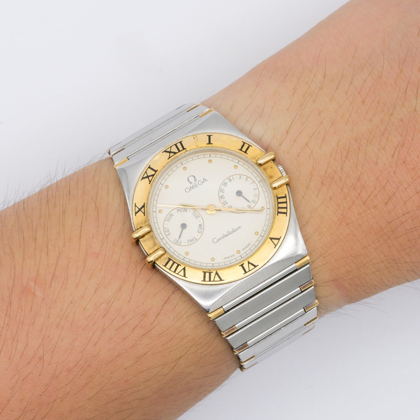 OMEGA CONSTELLATION DAY-DATE 18K YELLOW GOLD & STEEL REF. 396.1080