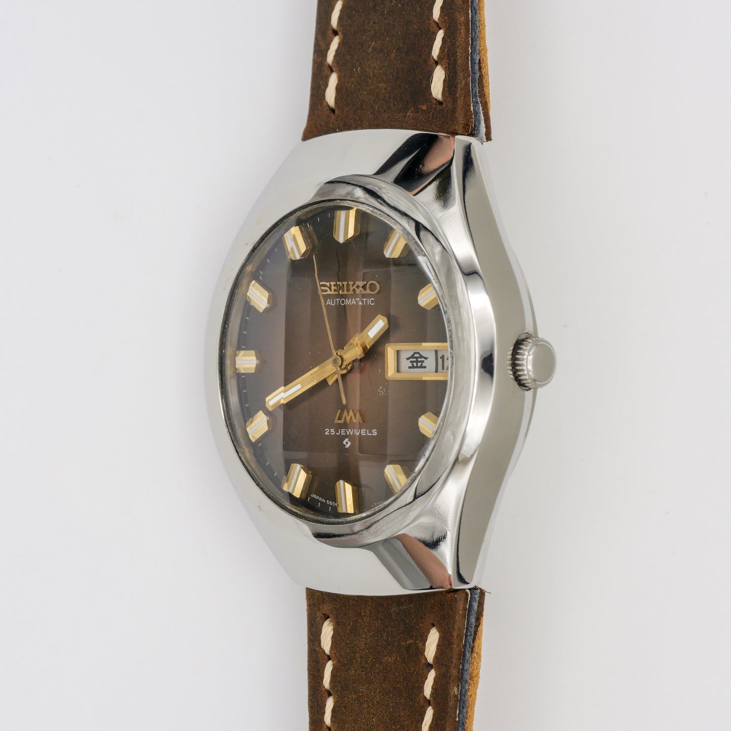 SEIKO LORD MATIC LM 23 JEWELS AUTOMATIC FACETED CRYSTAL REF. 5606-7360