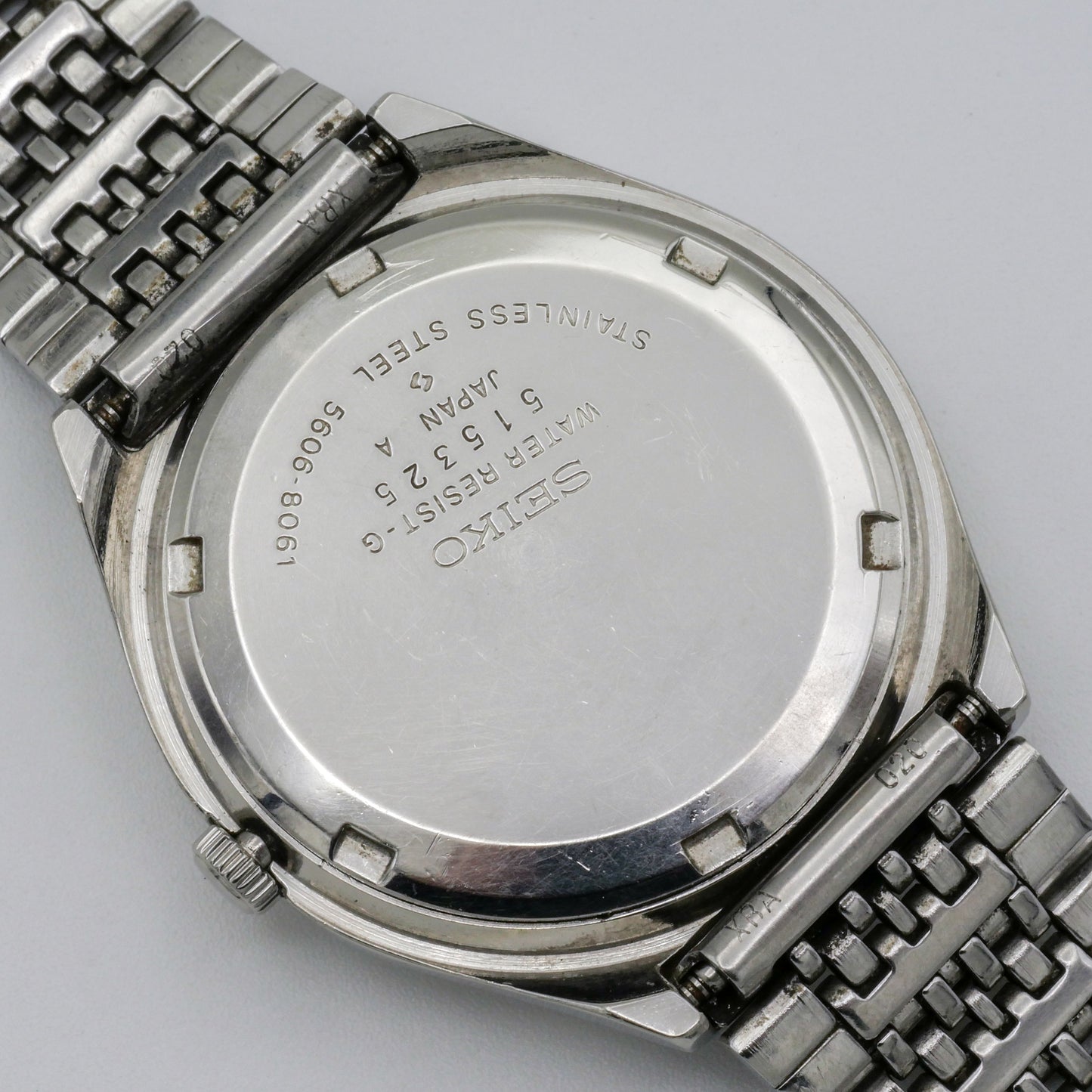 SEIKO LORD MATIC LM DAY-DATE FACETED CRYSTAL BLUE DIAL AUTOMATIC REF. 5606-8061