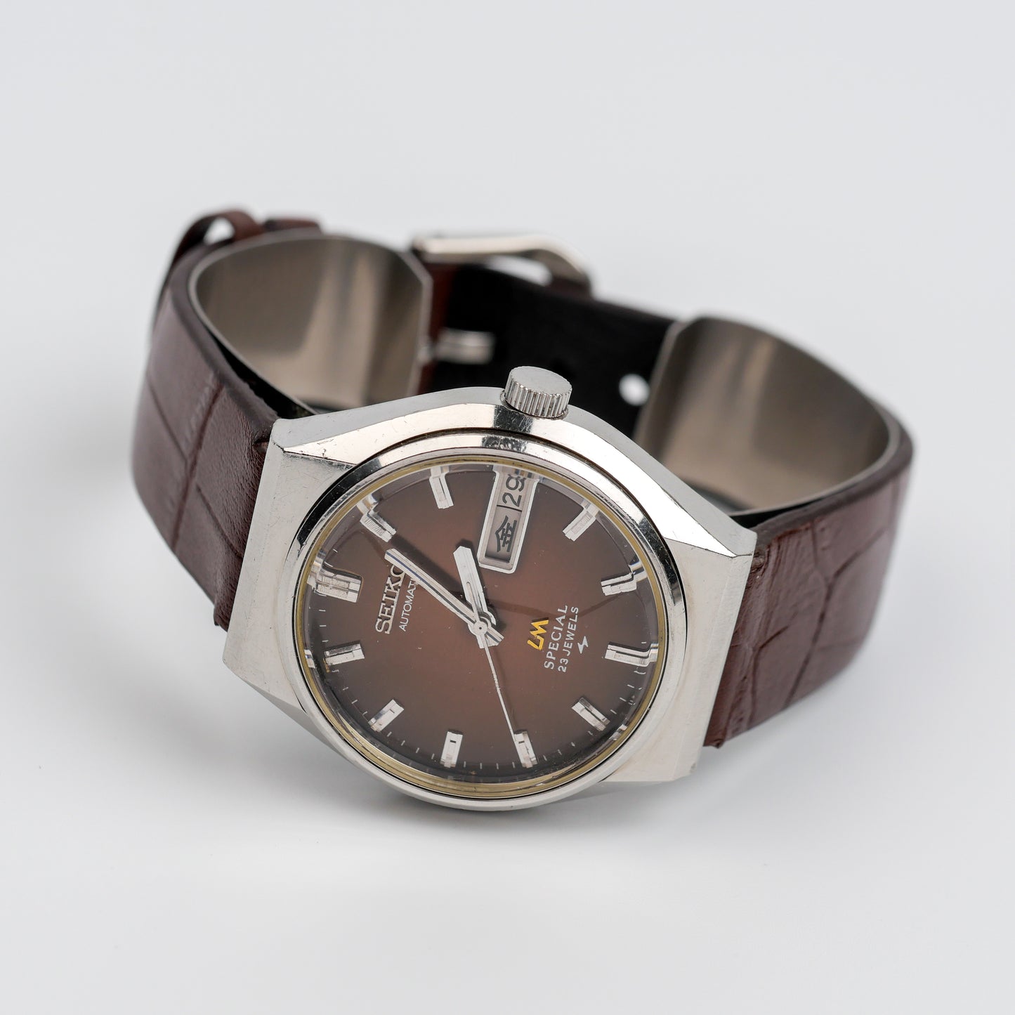 SEIKO LM SPECIAL 23 JEWELS AUTOMATIC DAY-DATE FACETED CRYSTAL REF. 5216-7070