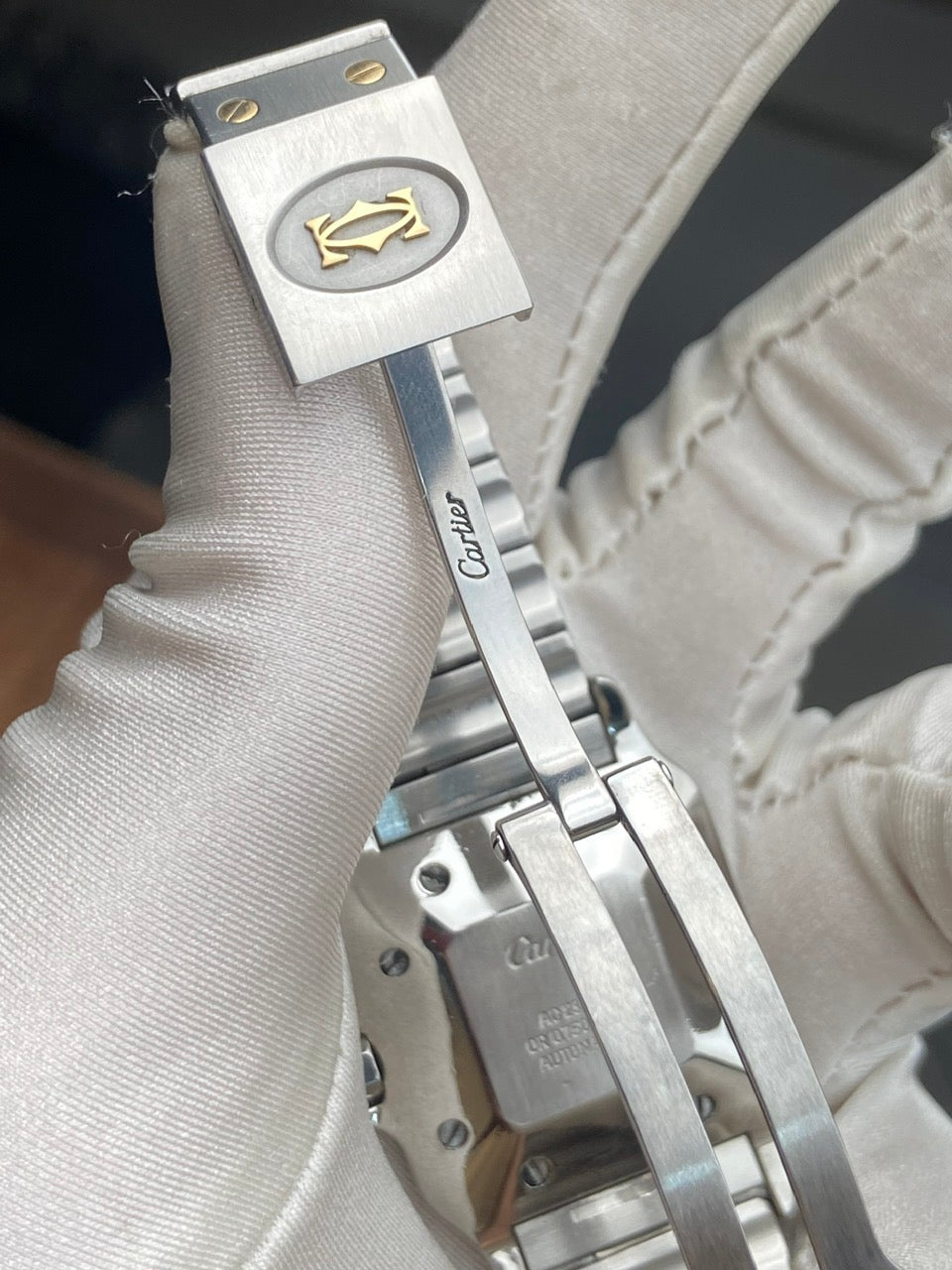 CARTIER SANTOS CARRÉE AUTOMATIC TWO TONES GOLD & STEEL REF. 2961