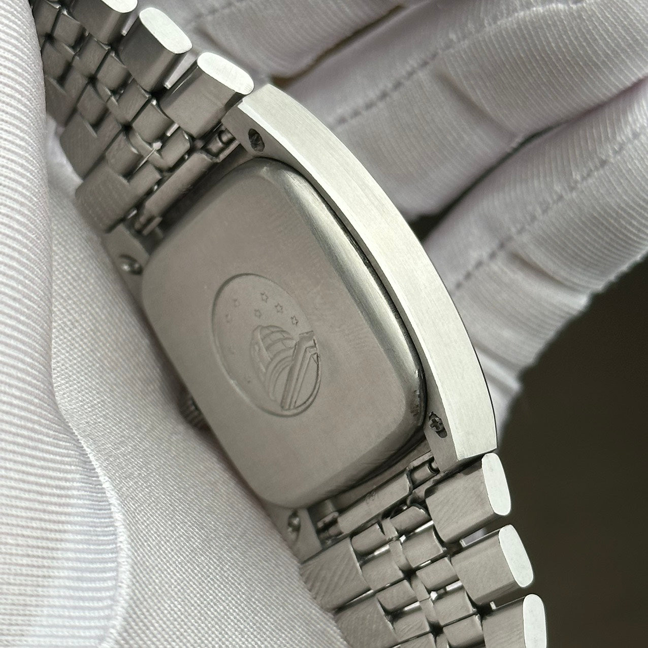 OMEGA CONSTELLATION AUTOMATIC CHRONOMETER DATE SPIDERWEB DARK GREEN DIAL REF. 168.047