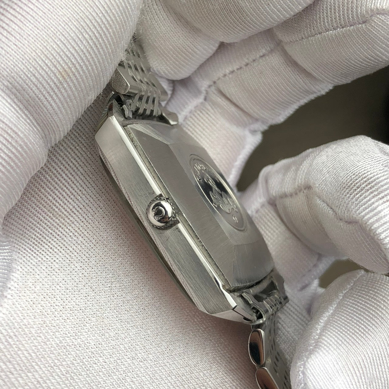 OMEGA SEAMASTER AUTOMATIC LINEN SILVER DIAL REF. 166.042