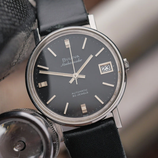 BULOVA AMBASSADOR AUTOMATIC BLACK DIAL REF. 573