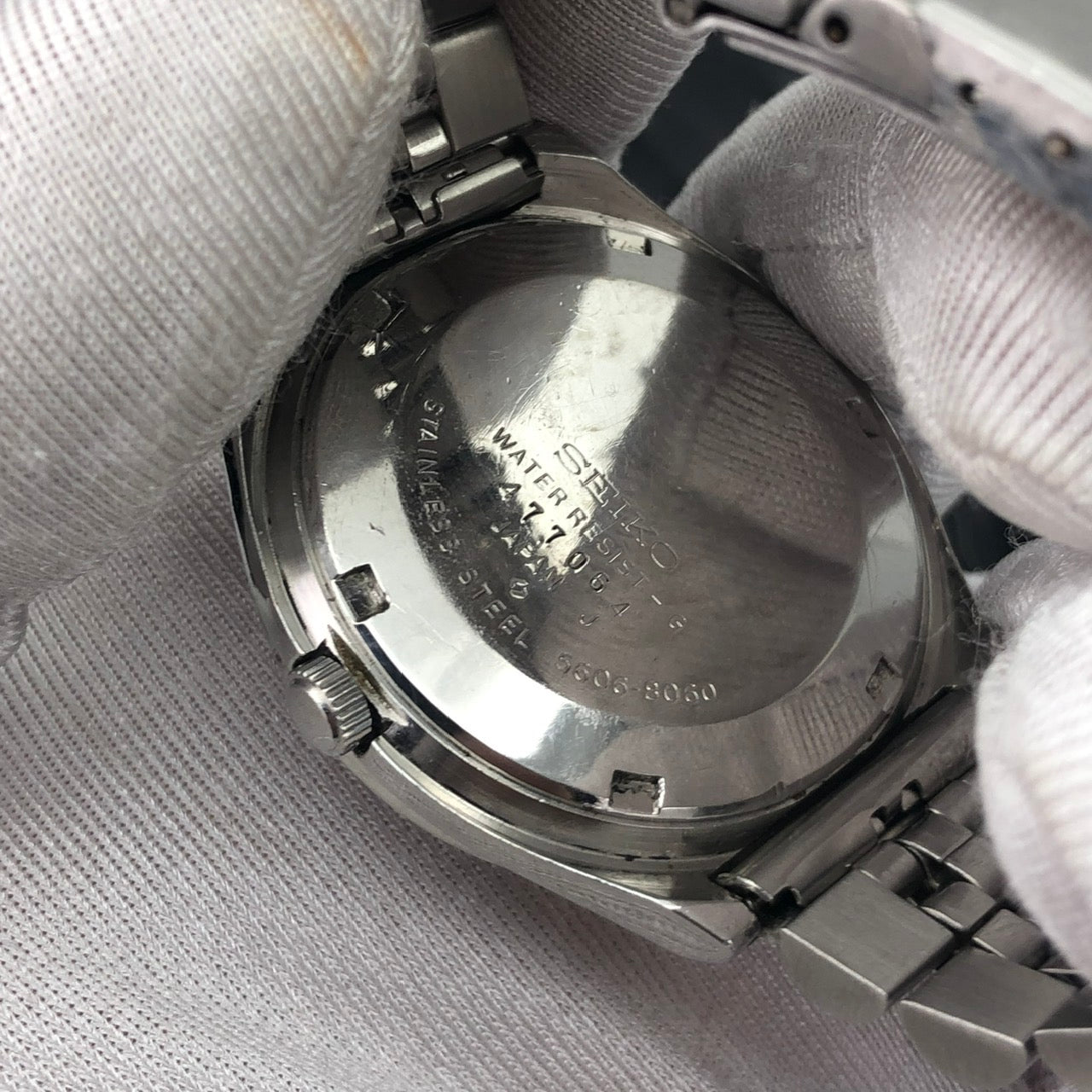 SEIKO LORD MATIC LM DAY-DATE FACETED CRYSTAL BLUE DIAL AUTOMATIC REF. 5606-8060