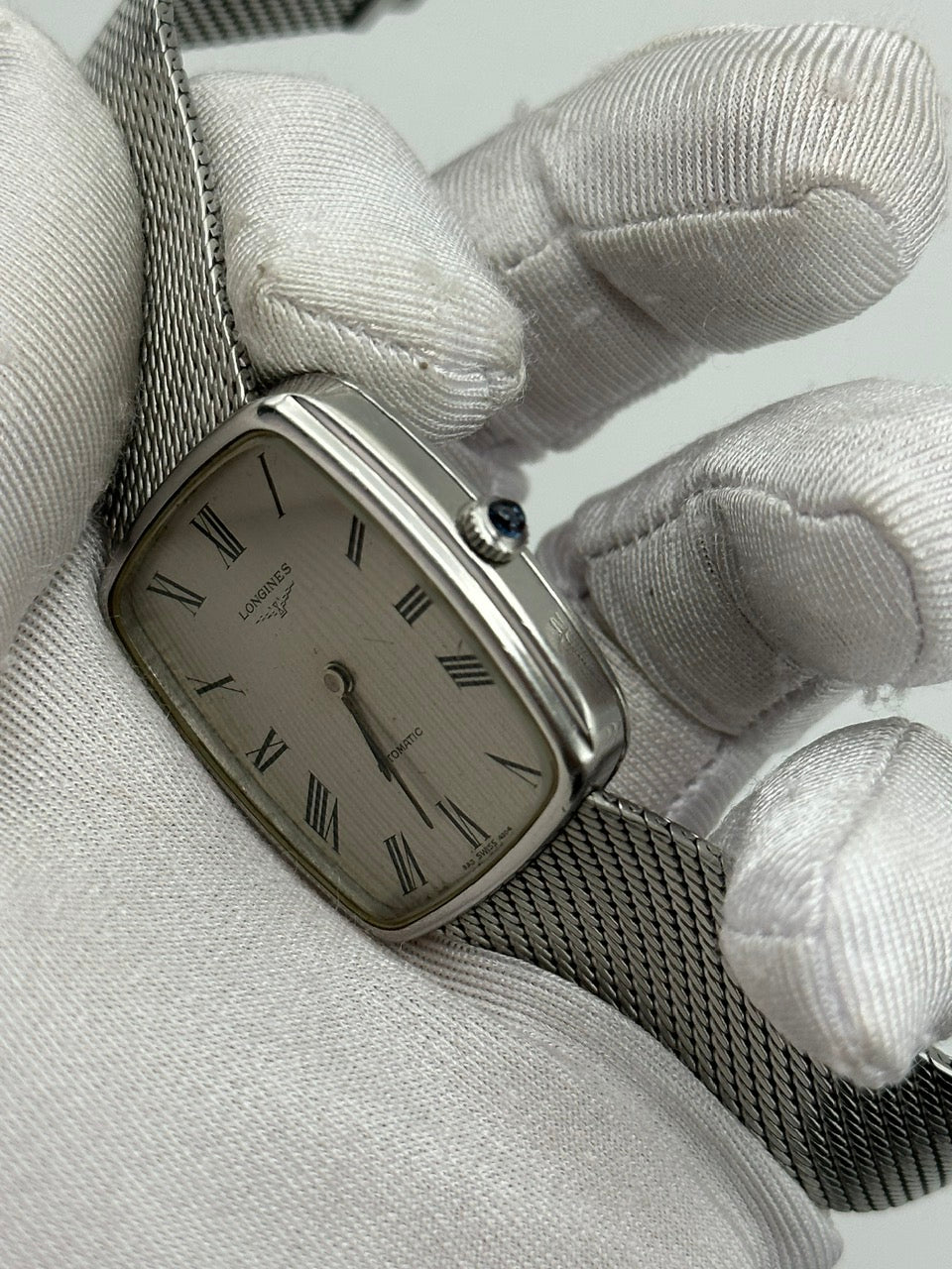 LONGINES AUTOMATIC SILVER LINEN DIAL REF. 4204-1