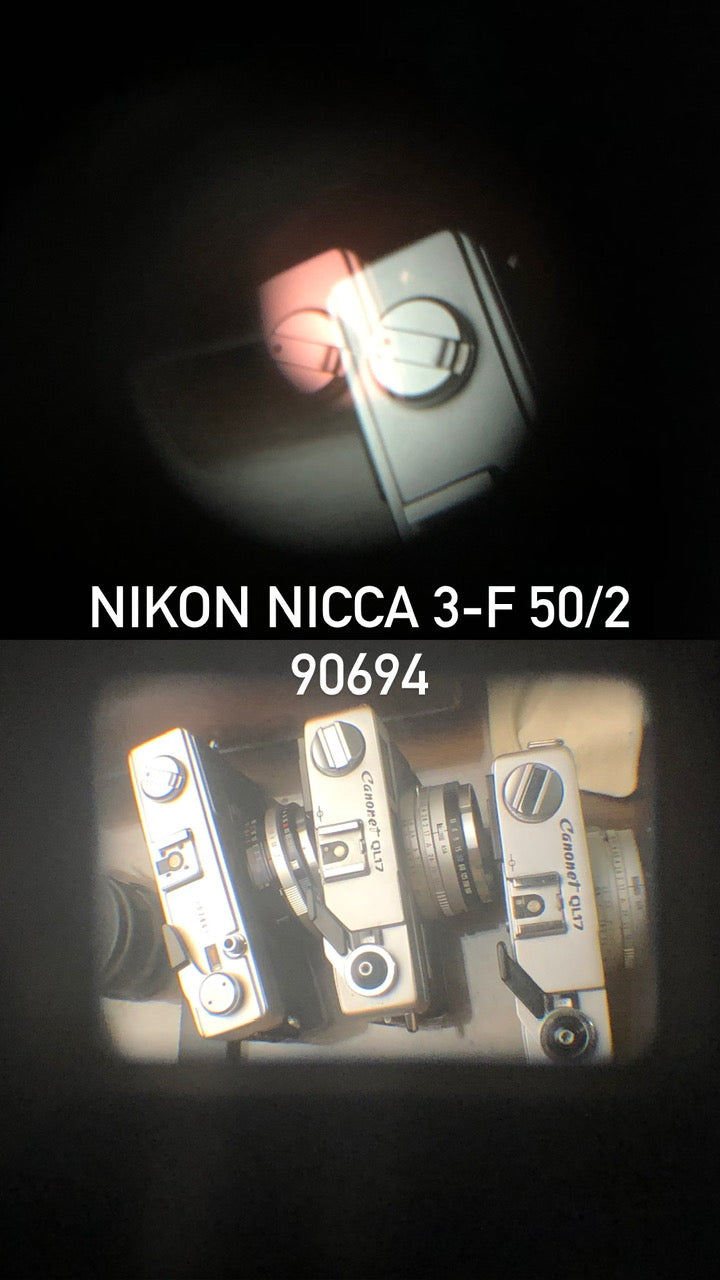 NIKON NICCA 3-F + NIKKOR-H.C 50mm F2 (LEICA M39 MOUNT) RANGEFINDER