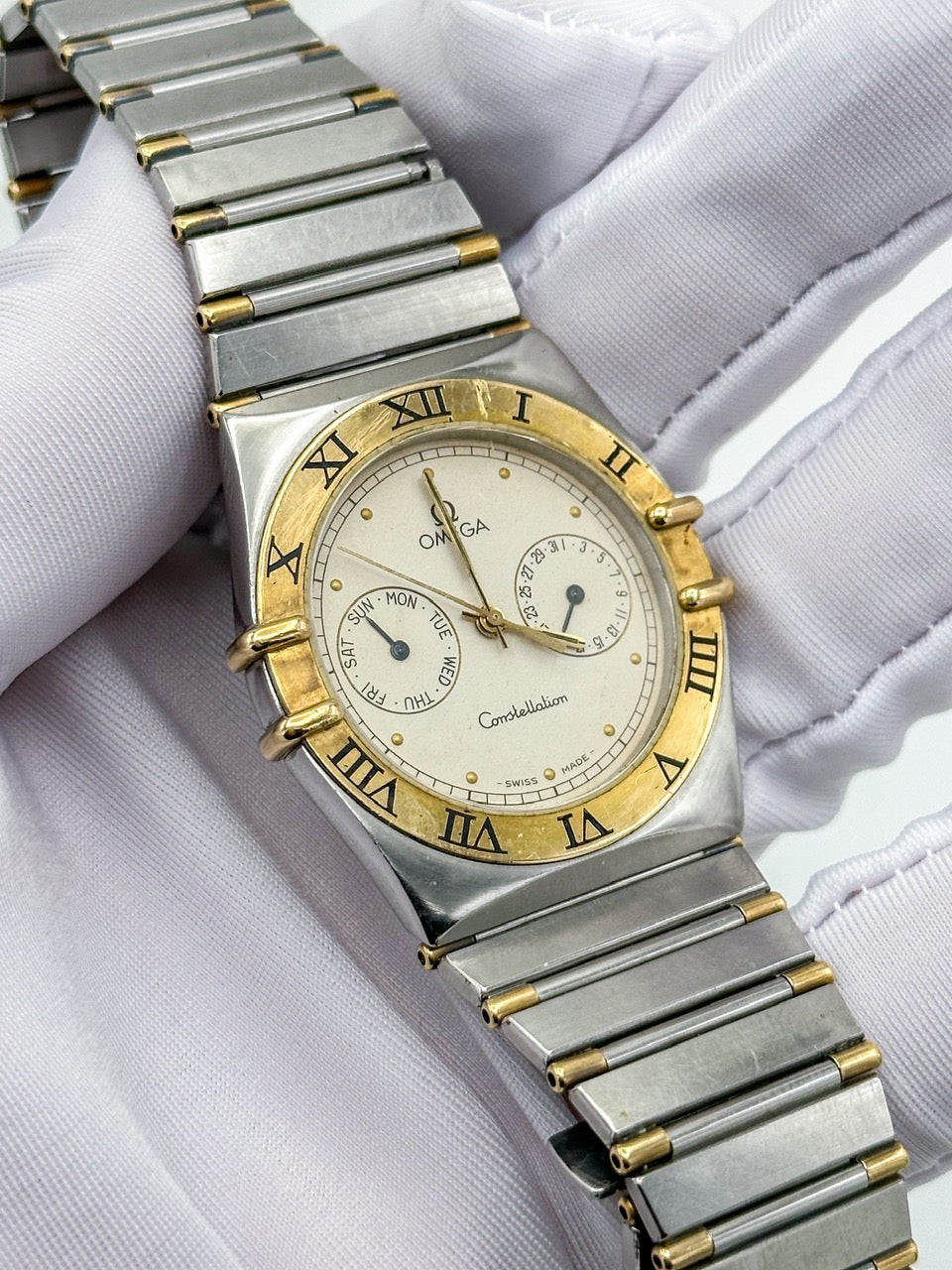 OMEGA CONSTELLATION DAY-DATE 18K YELLOW GOLD & STEEL REF. 396.1080