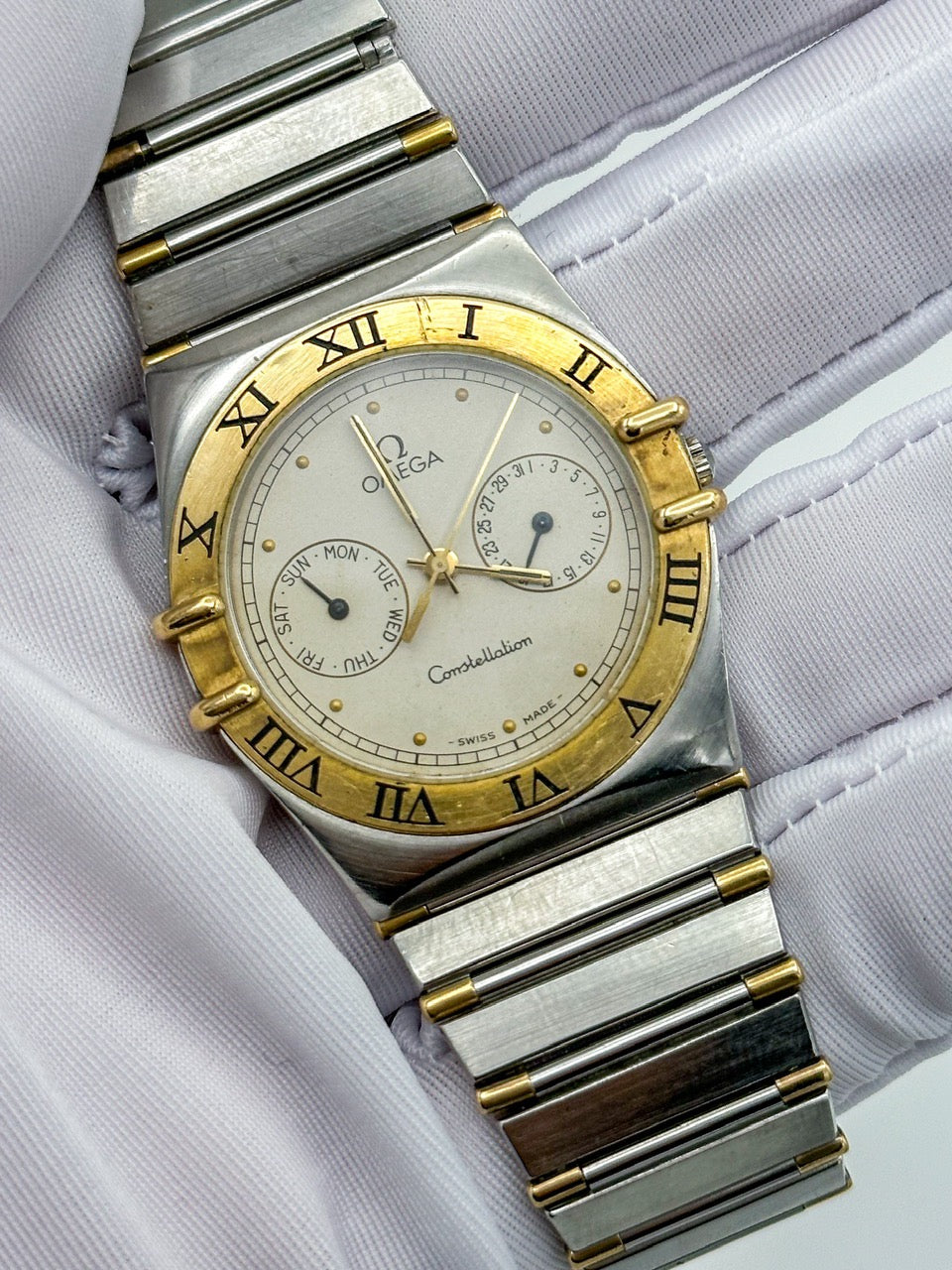 OMEGA CONSTELLATION DAY-DATE 18K YELLOW GOLD & STEEL REF. 396.1080