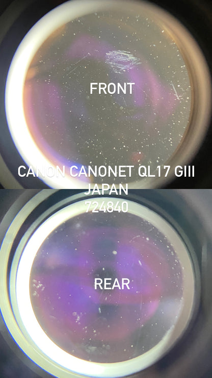 CANON CANONET QL17 G-III JAPAN RANGEFINDER