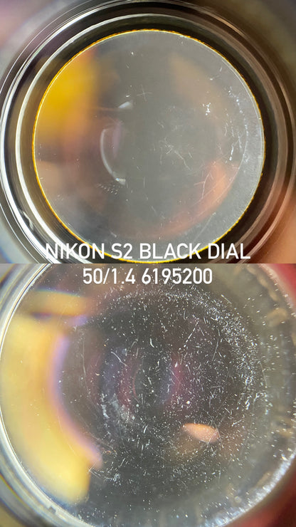 NIKON S2 BLACK DIAL + NIKKOR-S 50MM F1.4 RANGEFINDER