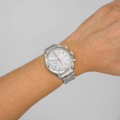 OMEGA SPEEDMASTER CHRONOGRAPH AUTOMATIC OLYMPIC ENAMEL DIAL REF. 175.0084