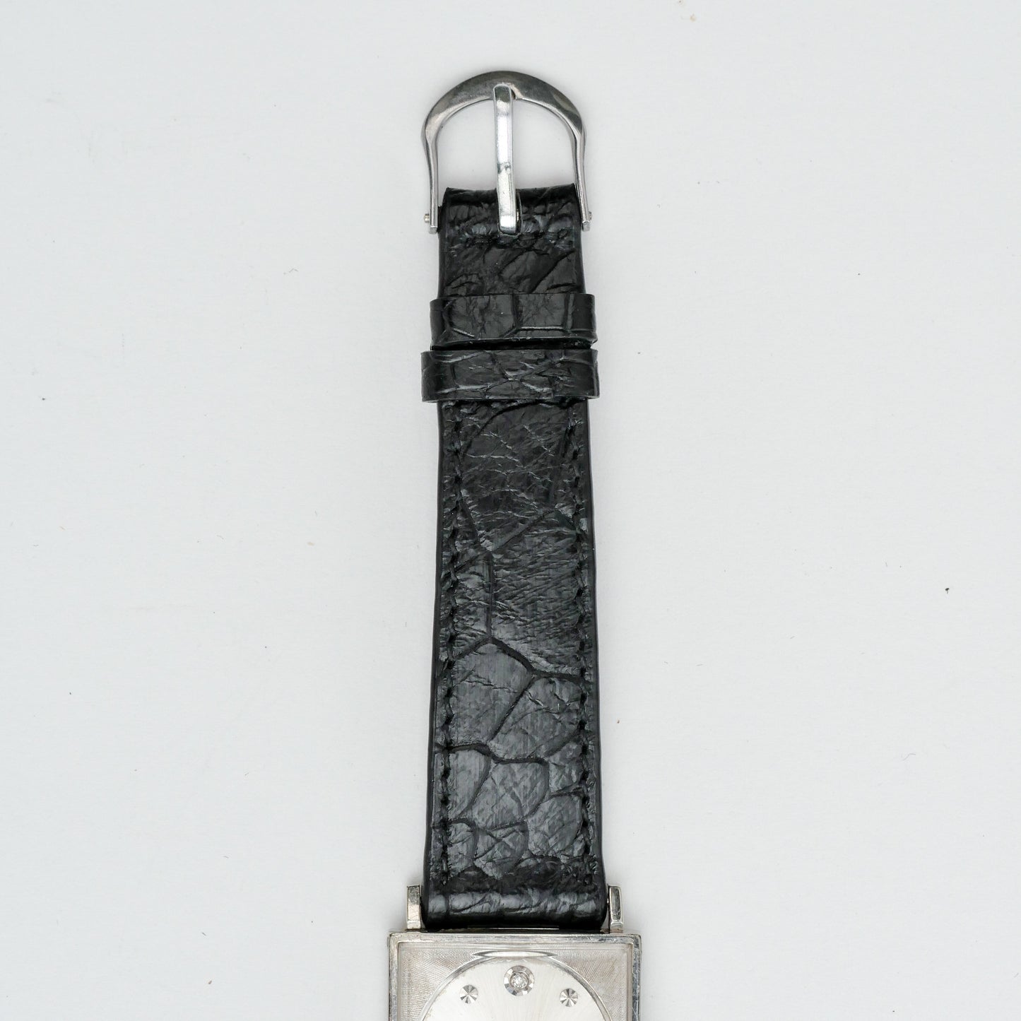 LONGINES 10K WHITE GOLD FILLED & DIAMONDS HOUR MARKERS REF. 3700-528
