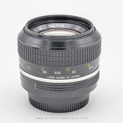 NIKON NIKKOR 50MM F1.4 (NIKON F MOUNT) MANUAL FOCUS LENS