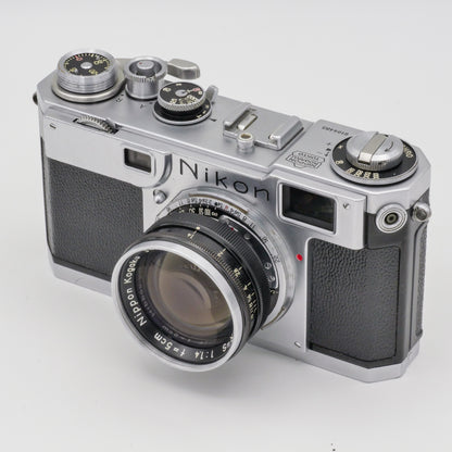 NIKON S2 NIPPON KOGAKU + NIKKOR-S.C 50MM F1.4 RANGEFINDER 6194485
