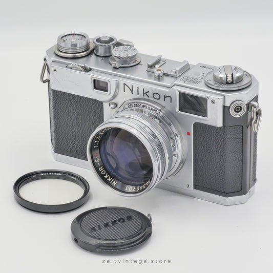 NIKON S2 NIPPON KOGAKU + NIKKOR-S.C 50MM F1.4 RANGEFINDER