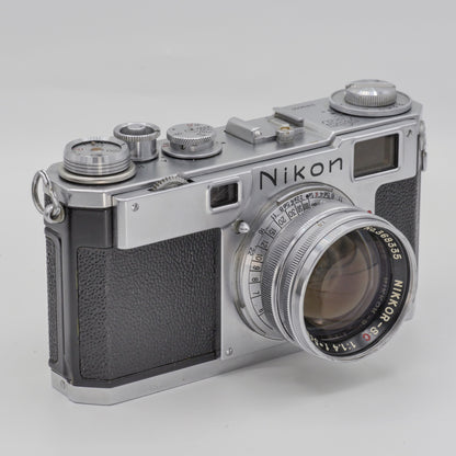 NIKON S2 NIPPON KOGAKU + NIKKOR-S.C 50MM F1.4 RANGEFINDER 6169665