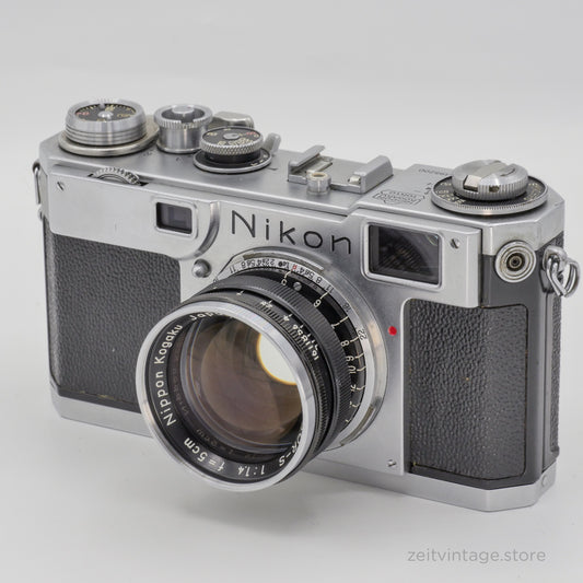 NIKON S2 BLACK DIAL + NIKKOR-S 50MM F1.4 RANGEFINDER