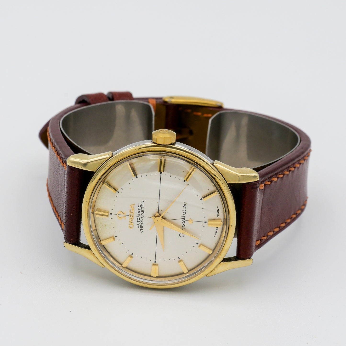 OMEGA CONSTELLATION CHRONOMETER AUTOMATIC "PIE PAN" GOLD CAPPED REF. 14900-61-SC