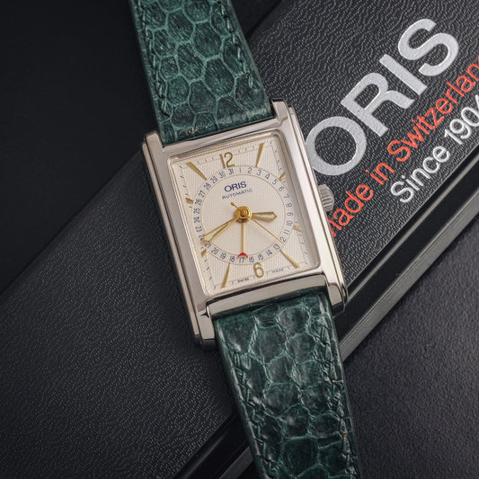 {FULL SET} ORIS RECTANGULAR POINTER DATE AUTOMATIC REF. 7460