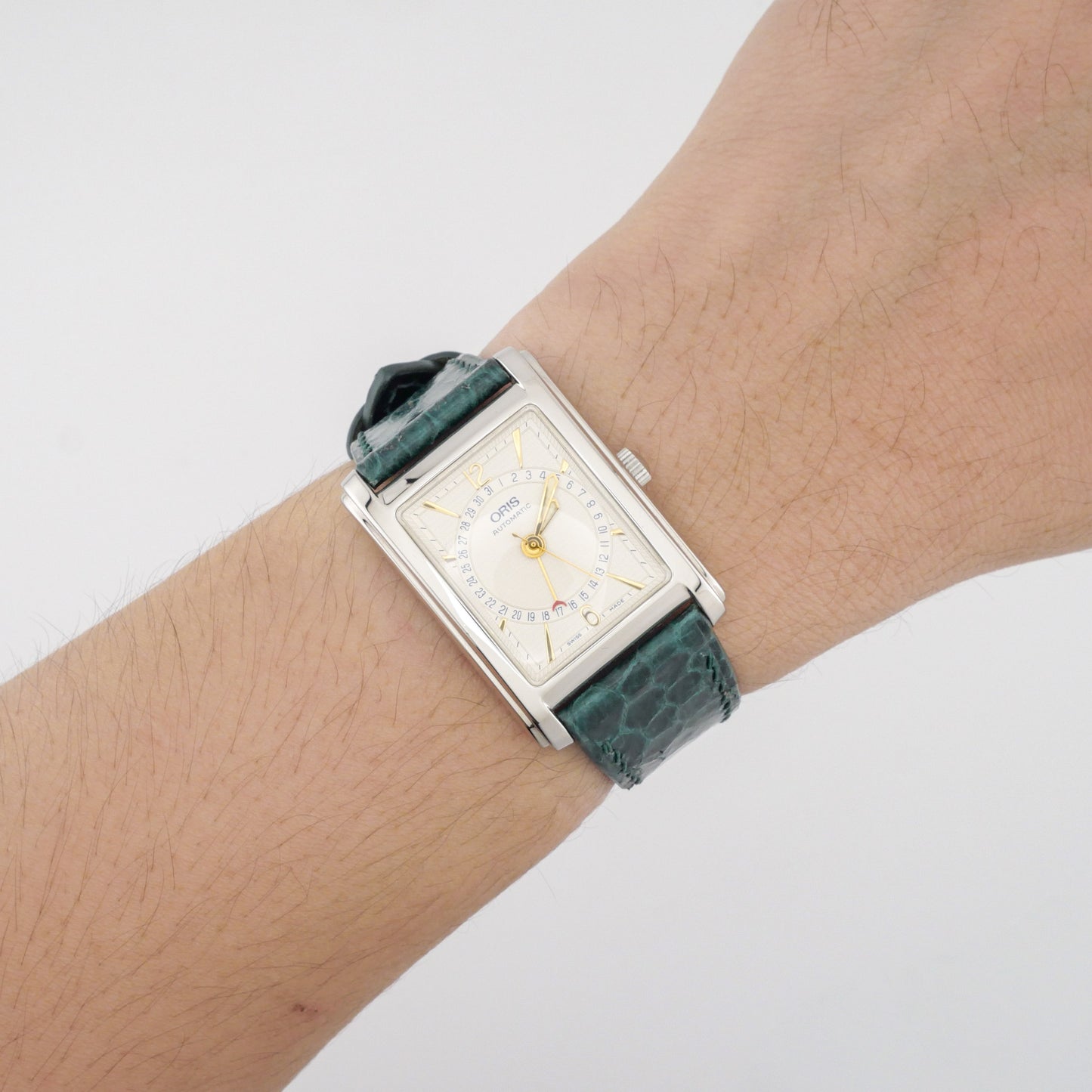 {FULL SET} ORIS RECTANGULAR POINTER DATE AUTOMATIC REF. 7460