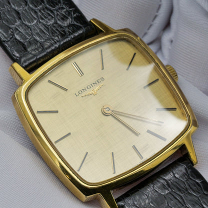LONGINES FLAGSHIP LINEN GOLD DIAL REF. 4142-1