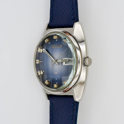 SEIKO LORD MATIC LM 23 JEWELS AUTOMATIC FACETED CRYSTAL BLUE DIAL REF. 5606-7230