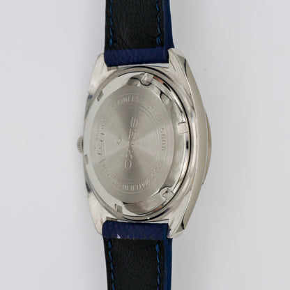SEIKO LORD MATIC LM 23 JEWELS AUTOMATIC FACETED CRYSTAL BLUE DIAL REF. 5606-7230
