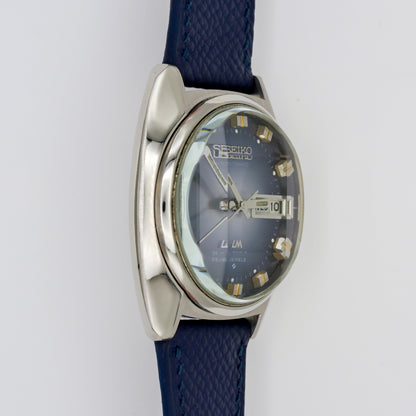 SEIKO LORD MATIC LM 23 JEWELS AUTOMATIC FACETED CRYSTAL BLUE DIAL REF. 5606-7230
