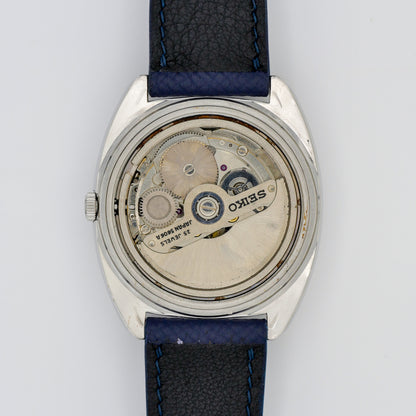 SEIKO LORD MATIC LM 23 JEWELS AUTOMATIC FACETED CRYSTAL BLUE DIAL REF. 5606-7230