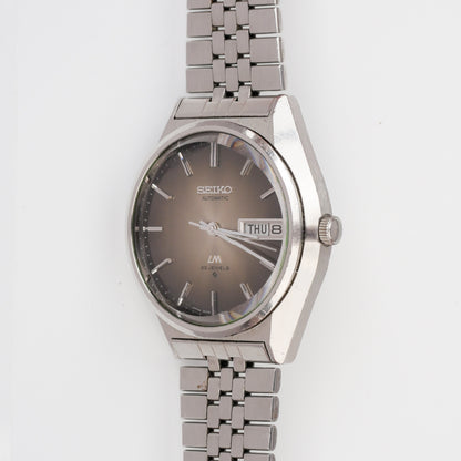 SEIKO LORD MATIC LM DAY-DATE AUTOMATIC FACETED CRYSTAL BROWN DIAL REF. 5606-8130