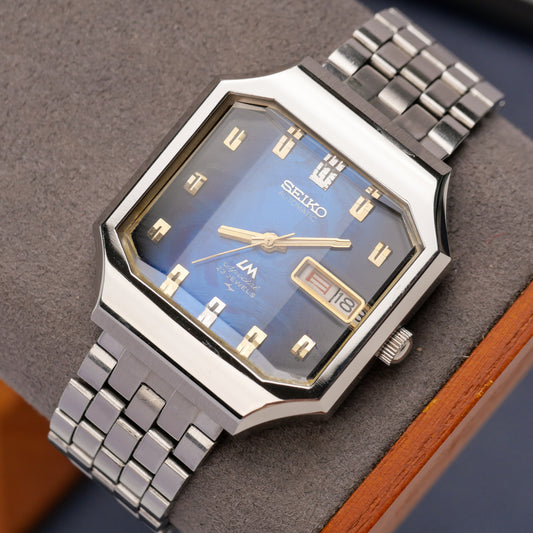 SEIKO LORD MATIC LM SPECIAL 23 JEWELS AUTOMATIC DAY-DATE FACETED CRYSTAL REF. 5206-5080