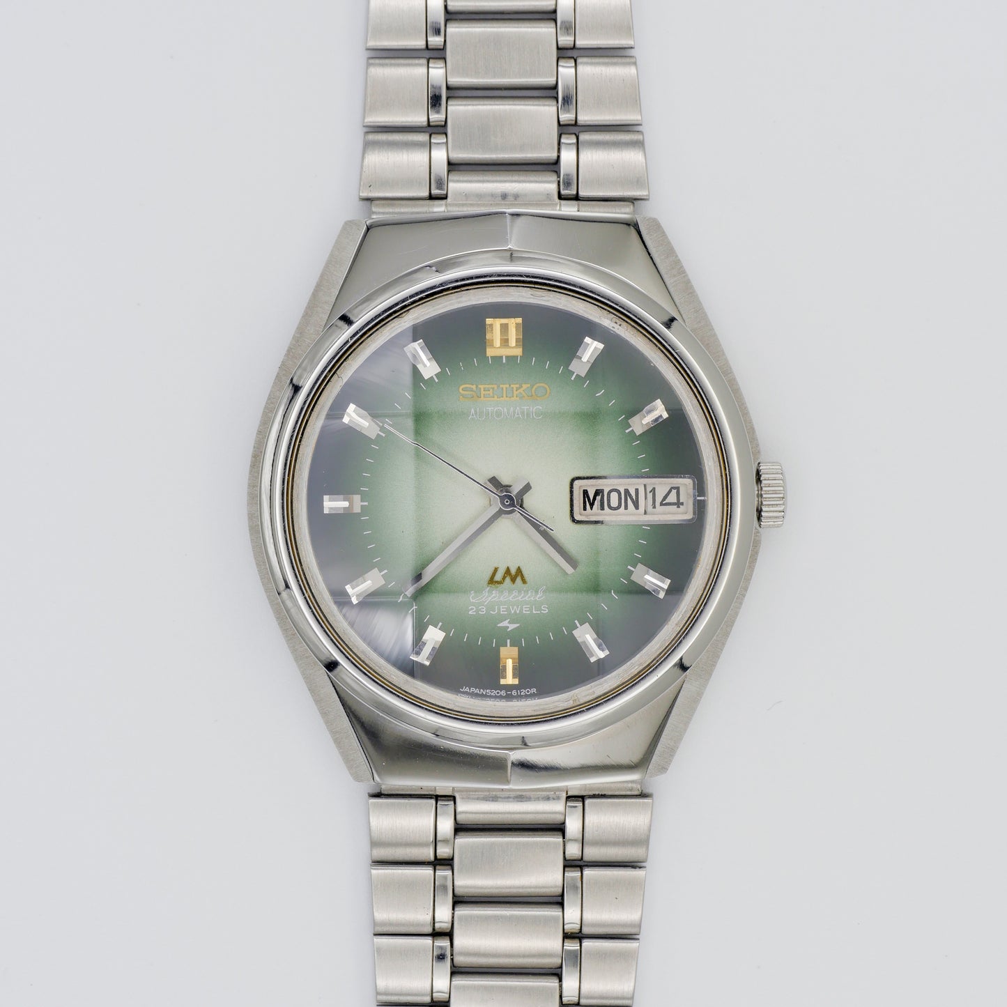 SEIKO LORD MATIC LM SPECIAL 23 JEWELS AUTOMATIC  FACETED CRYSTAL REF. 5206-6100
