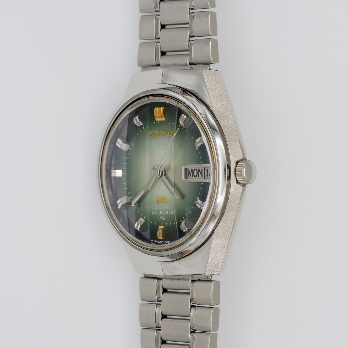 SEIKO LORD MATIC LM SPECIAL 23 JEWELS AUTOMATIC  FACETED CRYSTAL REF. 5206-6100
