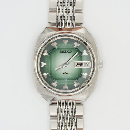 SEIKO LM SPECIAL DAY-DATE AUTOMATIC FACETED CRYSTAL GREEN DIAL REF. 5216-6000