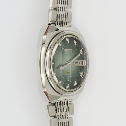 SEIKO LM SPECIAL DAY-DATE AUTOMATIC FACETED CRYSTAL GREEN DIAL REF. 5216-6000