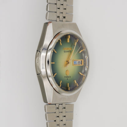 SEIKO QUARTZ TYPE II FUMÉ GREEN/YELLOW LINEN DIAL REF. 0903-8120