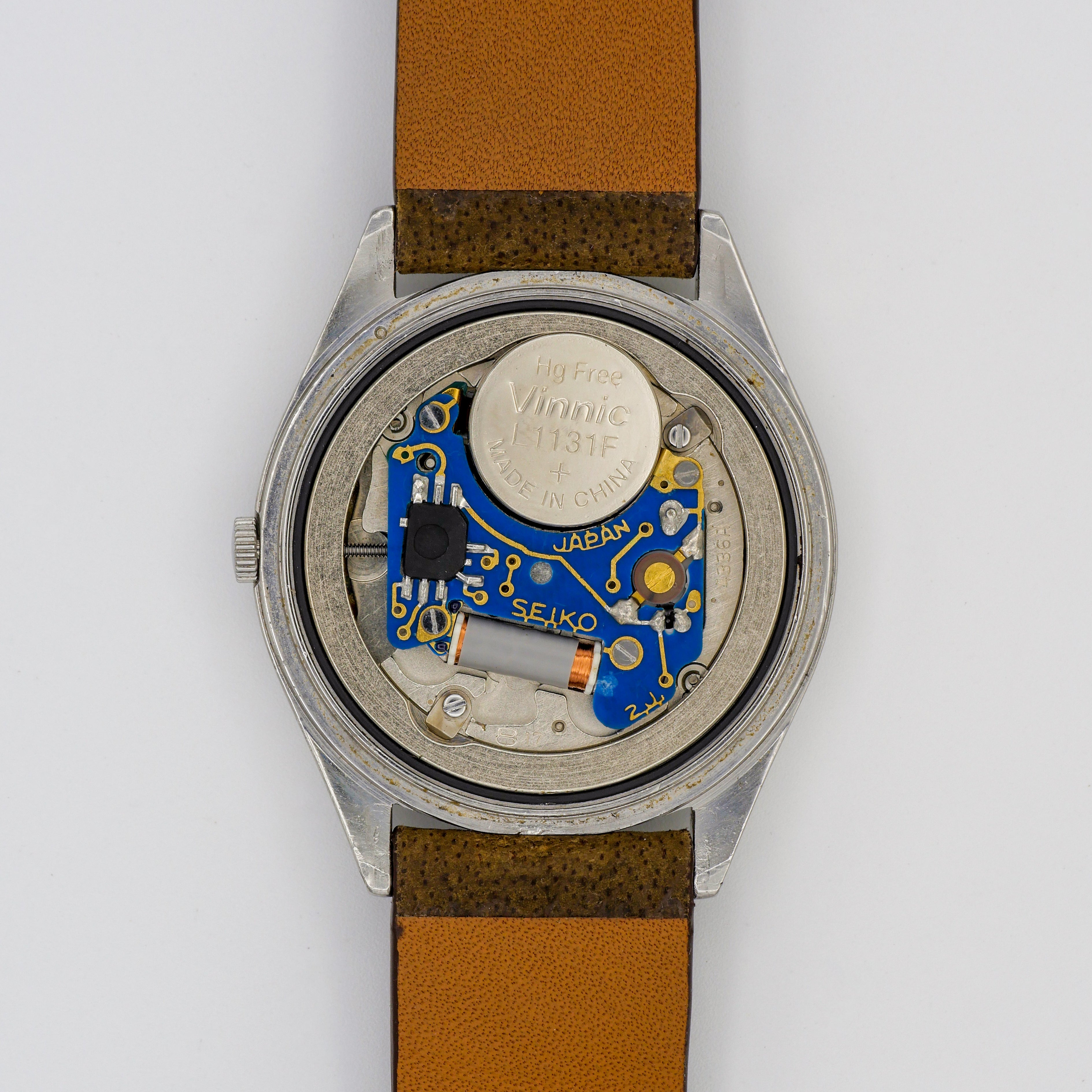 Exc] Vintage SEIKO Type II 4335-8000 Quartz Date Silver Dial