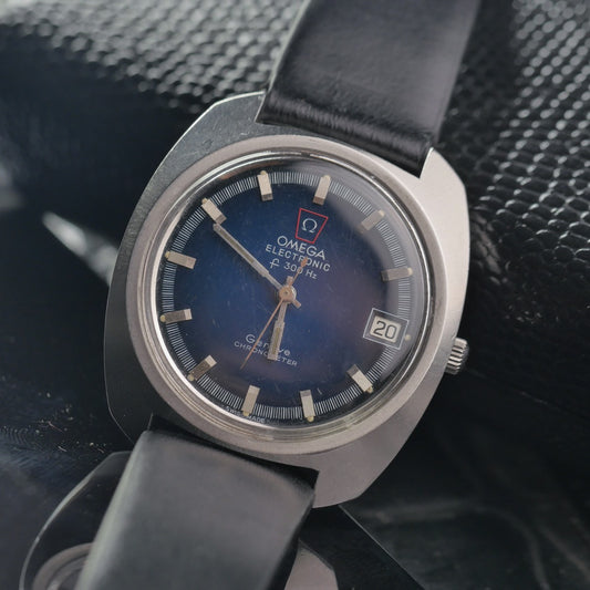 OMEGA GENÈVE ELECTRONIC F300HZ CHRONOMETER SPIDERWEB DIAL REF. 198.030