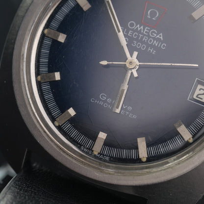 OMEGA GENÈVE ELECTRONIC F300HZ CHRONOMETER SPIDERWEB DIAL REF. 198.030