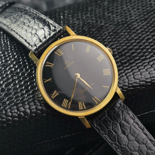 OMEGA GENÈVE BLACK GILTY DIAL REF. 111.0114
